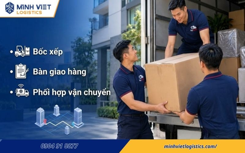 Bốc xếp, bàn giao hàng và phối hợp vận chuyển